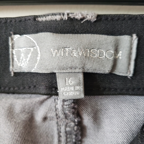 Wit & Wisdom Grey Skinny Jean Sz 16 - Picture 11 of 15